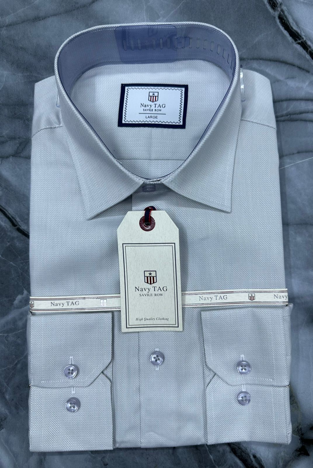 Navy TAG Premium Cotton Long Sleeve Shirts for Office & Casual Wear