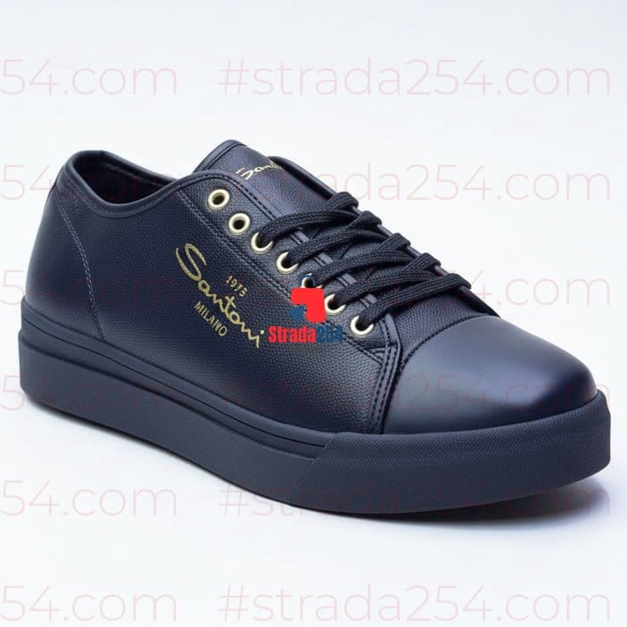 🔴Santoni Milano Premium Leather Low-Top Sneakers🔴