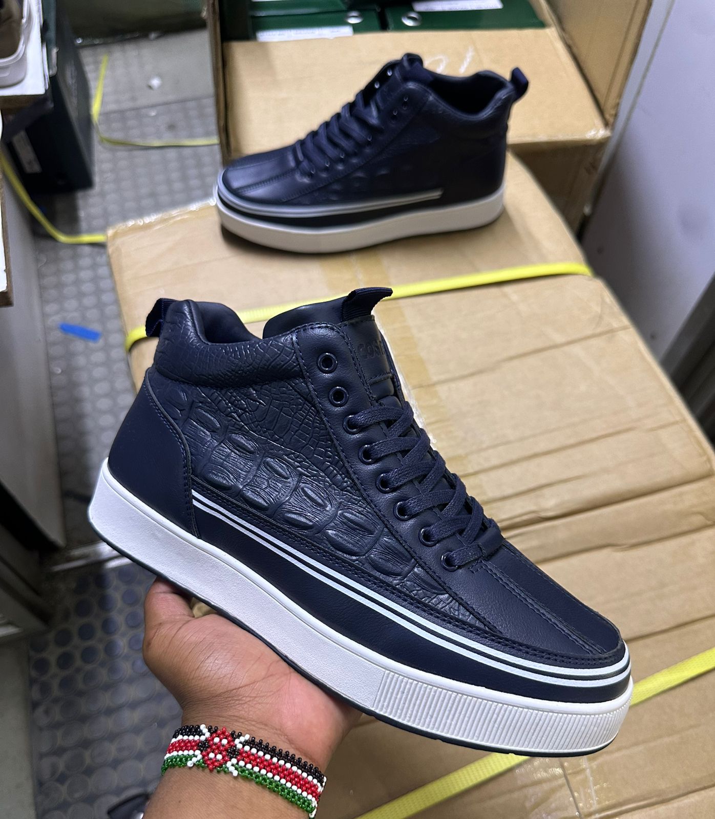 Croc Luxe High-Top Sneakers