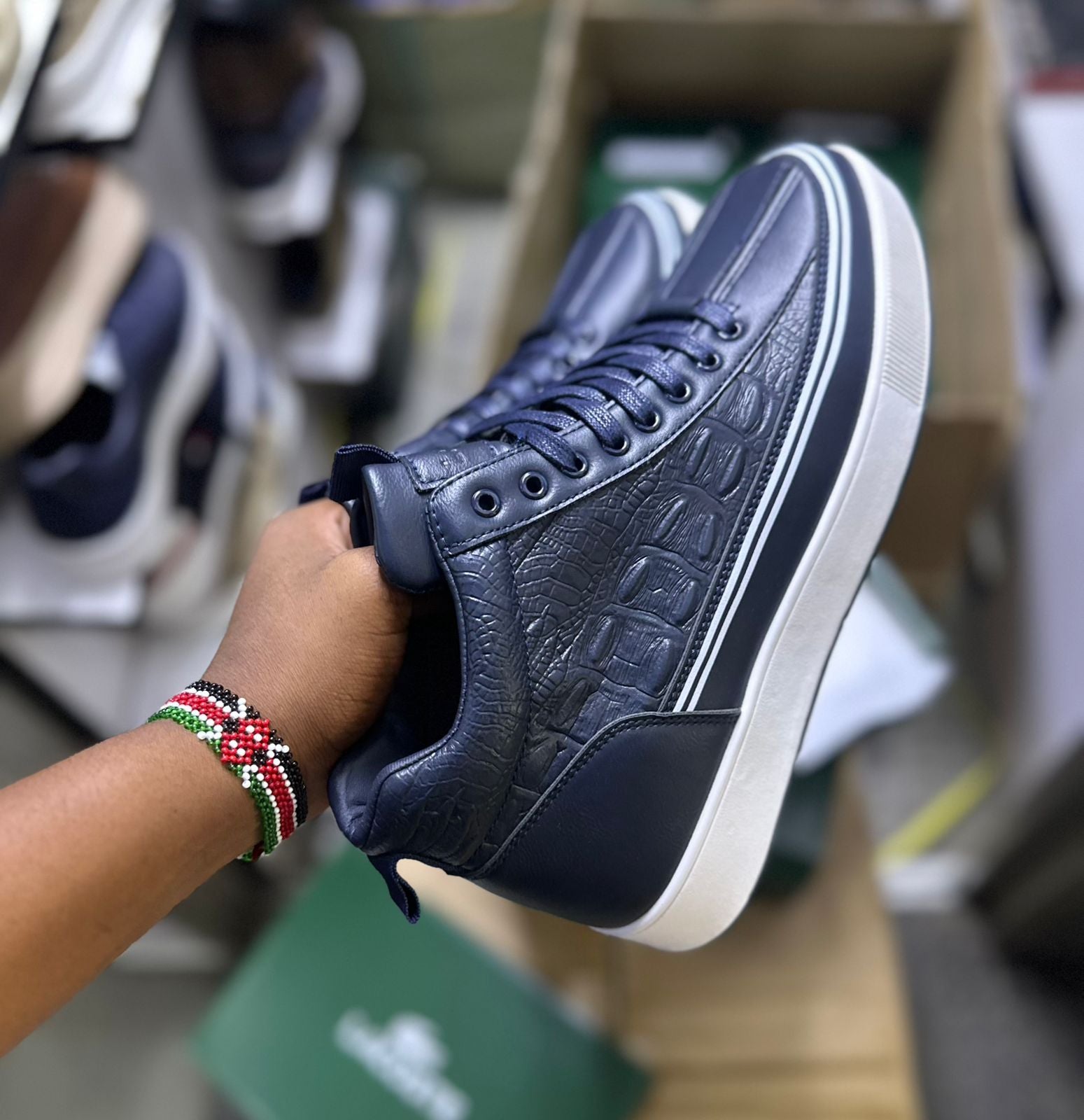 Croc Luxe High-Top Sneakers