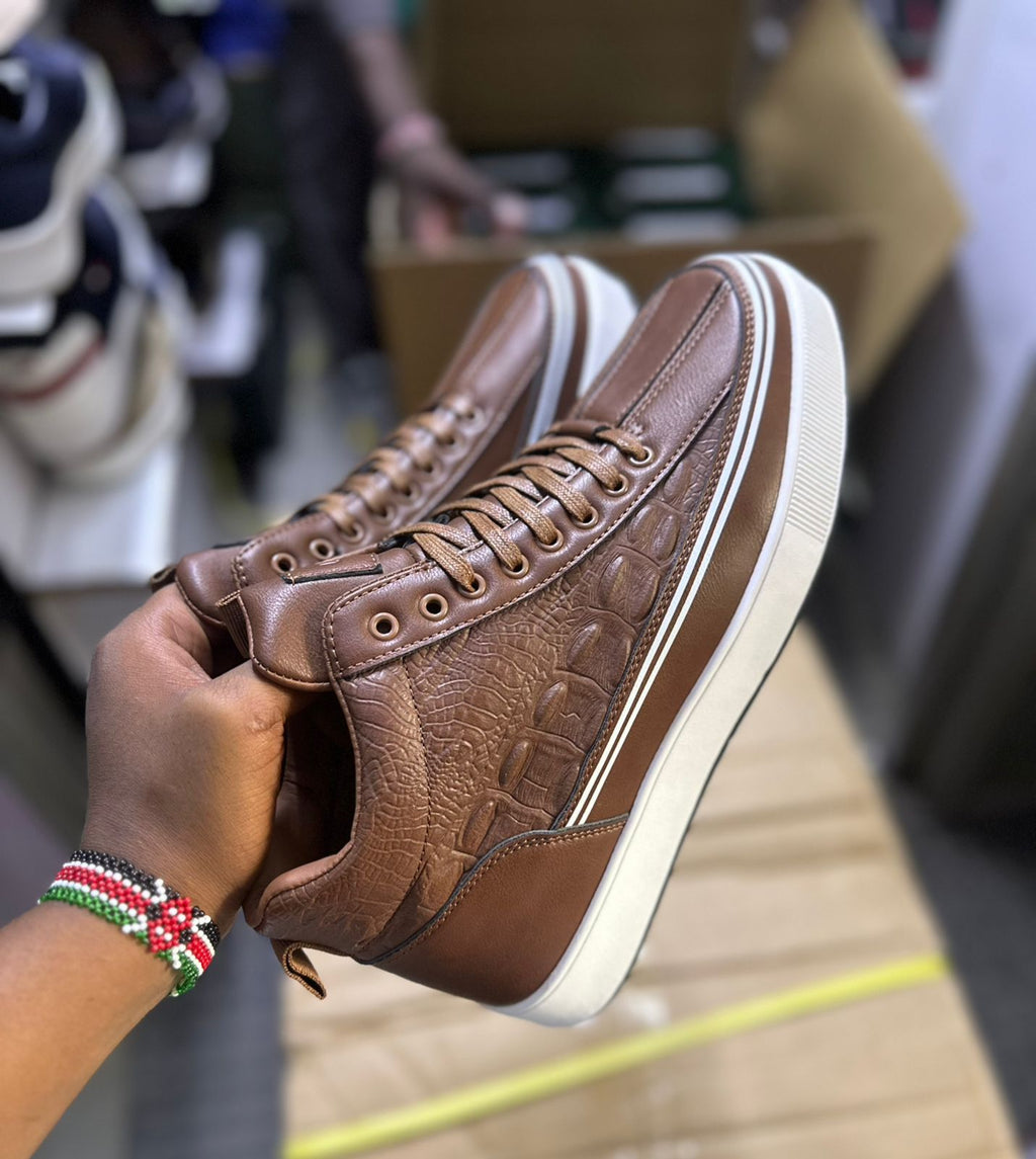 Croc Luxe High-Top Sneakers