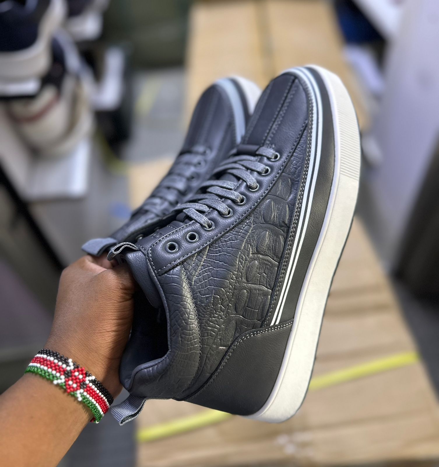 Croc Luxe High-Top Sneakers