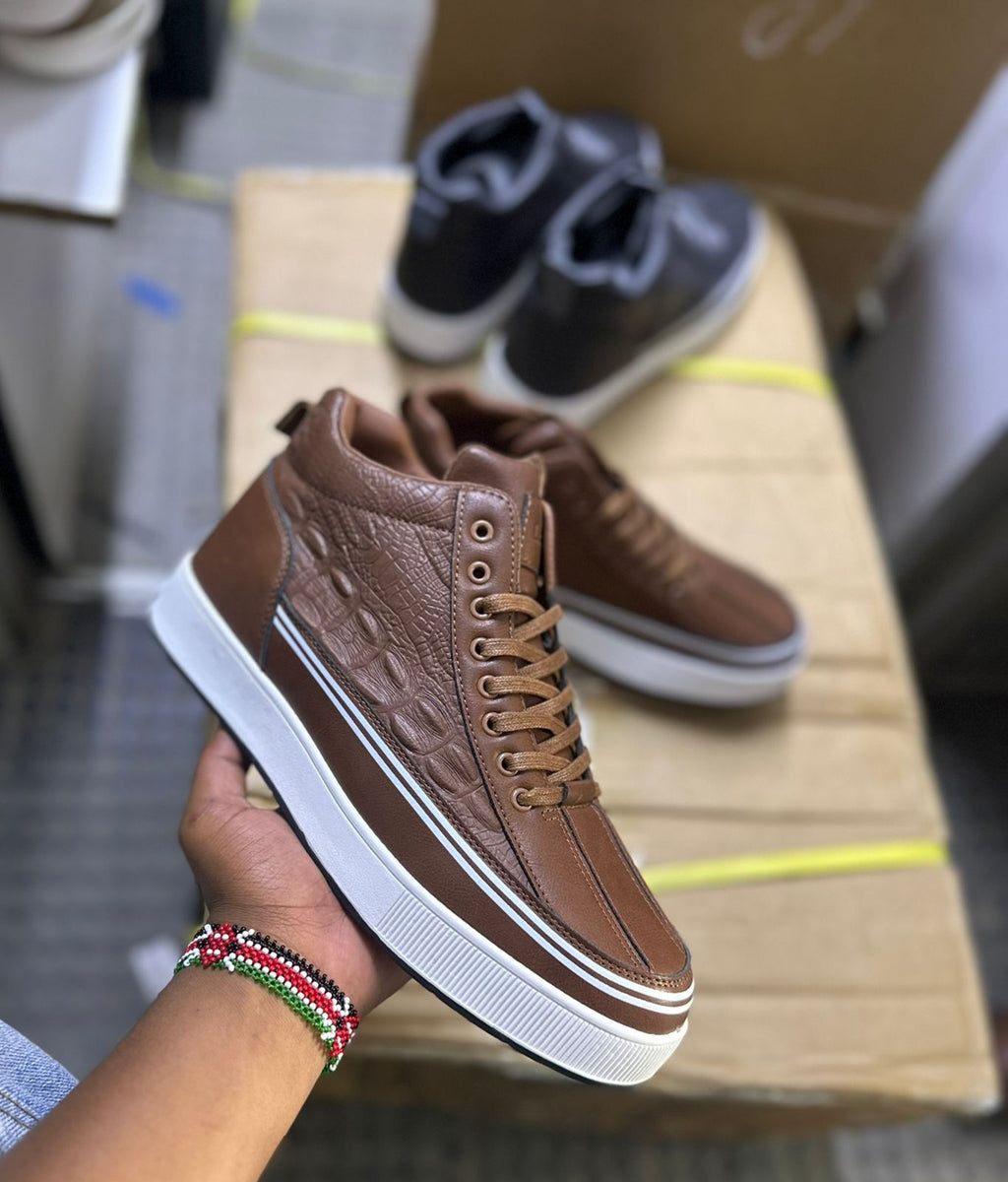 Croc Luxe High-Top Sneakers