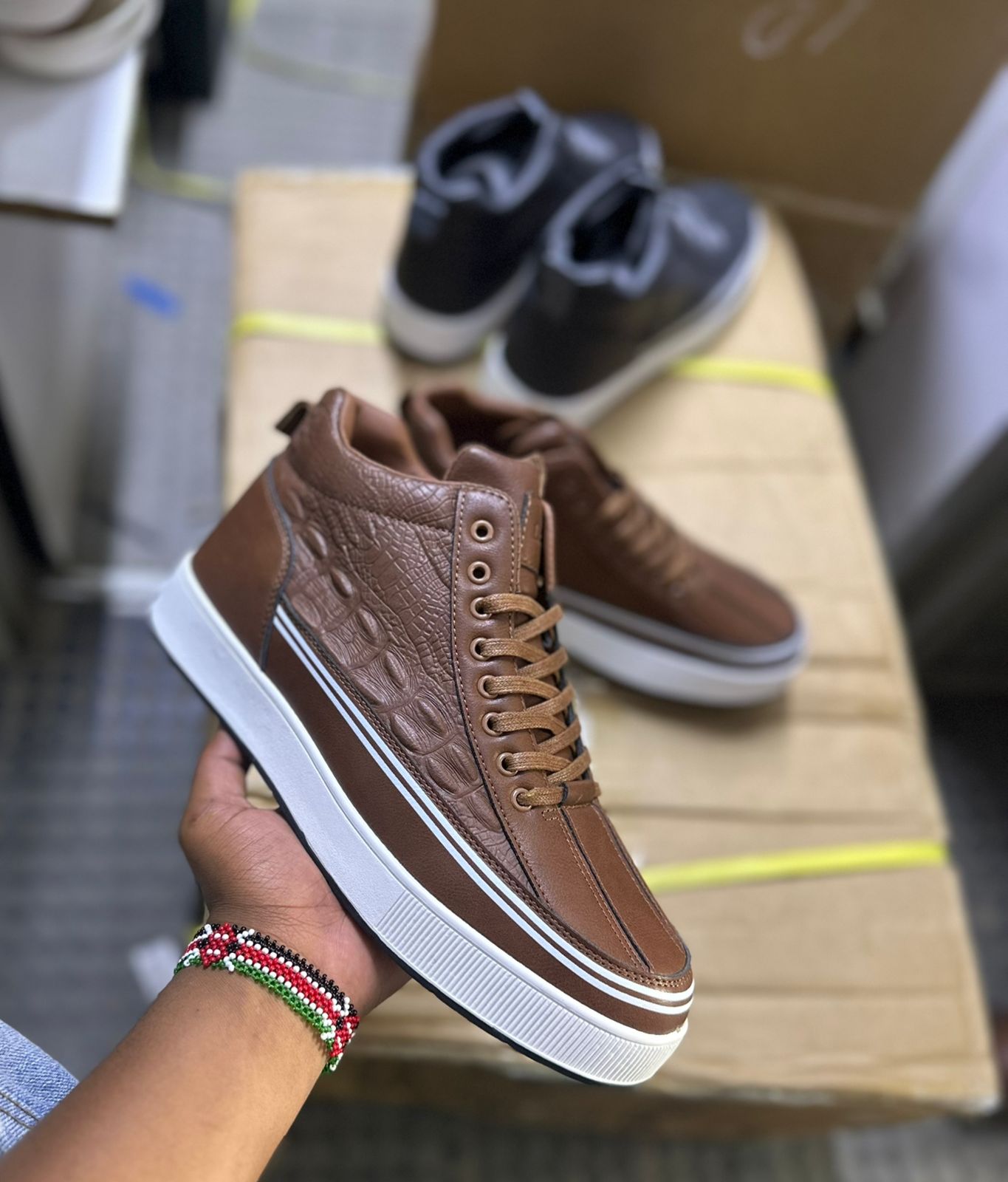 Croc Luxe High-Top Sneakers