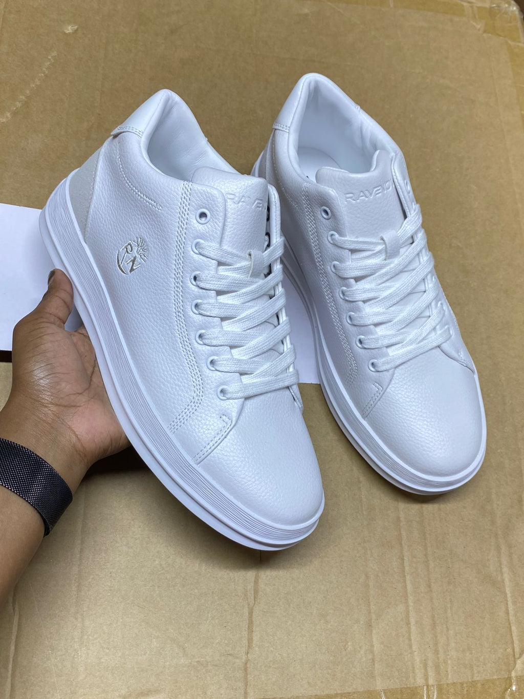 Men’s Premium Leather Sneakers – Classic Comfort & Style