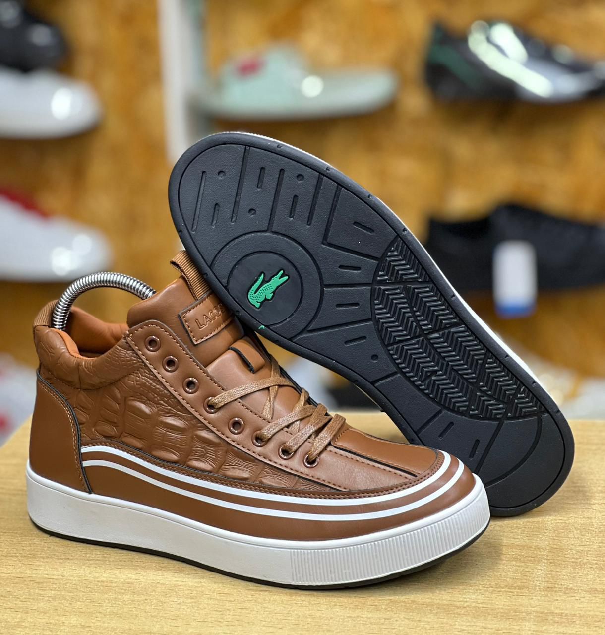 Croc Luxe High-Top Sneakers