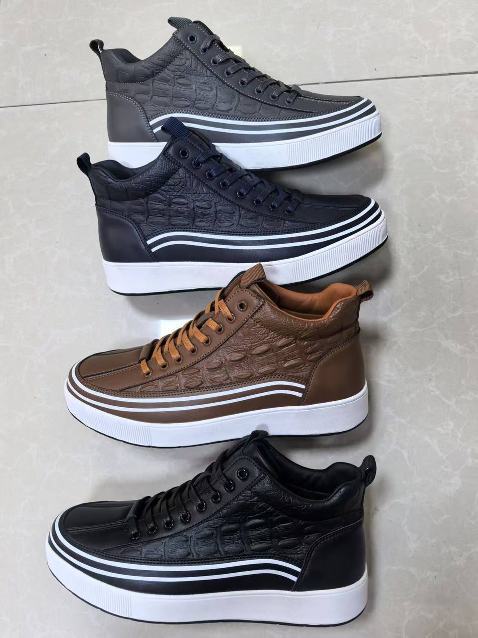 Croc Luxe High-Top Sneakers