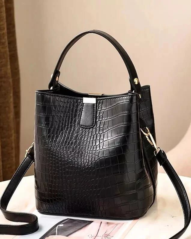 Elegant Croc-Texture Handbag Collection