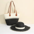 Summer Straw Tote & Sun Hat Set