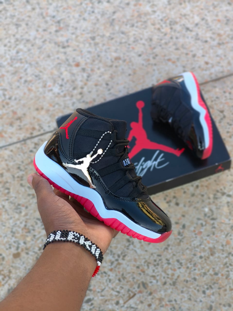 Kids Jordan Retro-Style Sneaker – Black/Blue