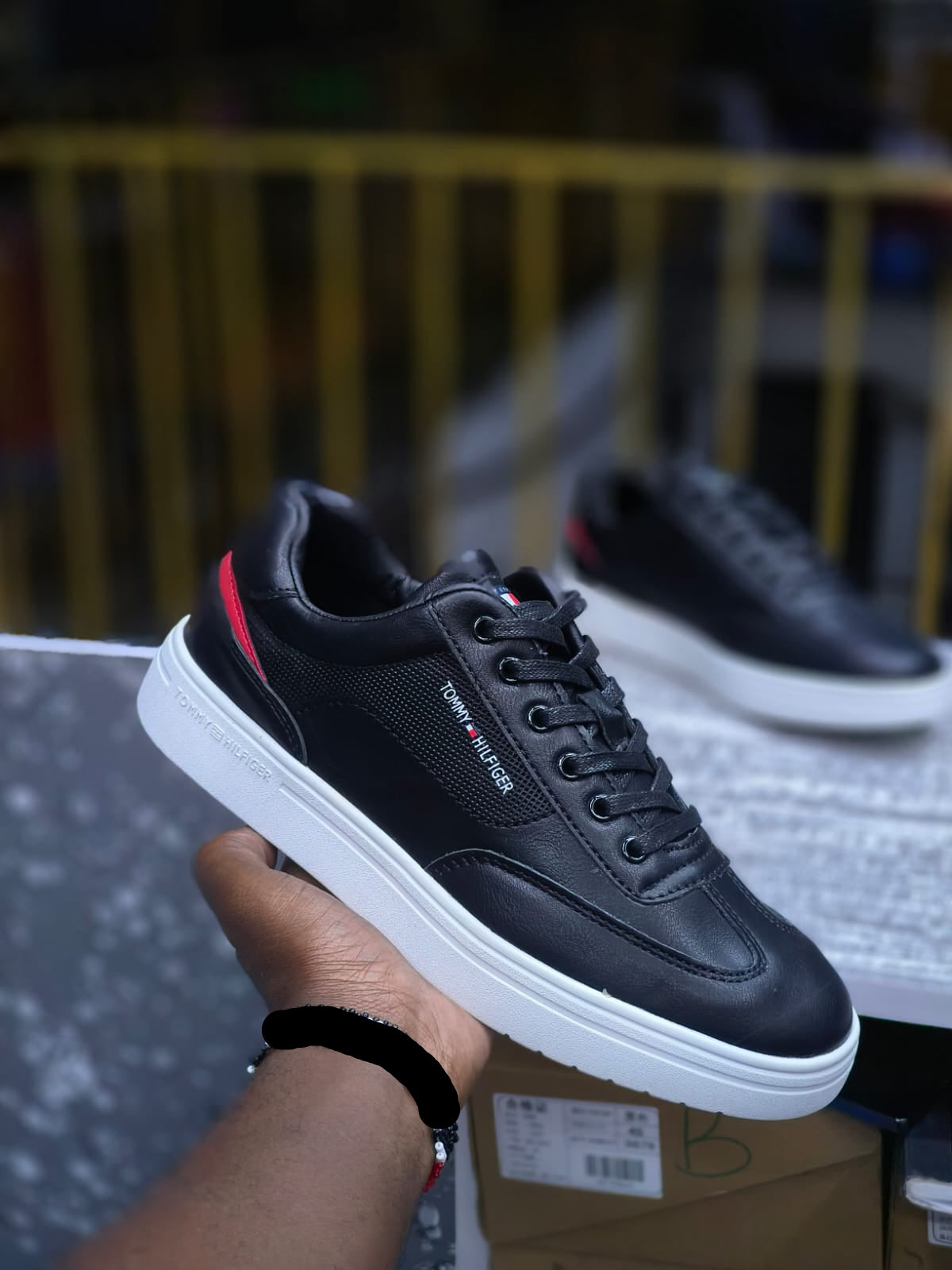 Men's Casual Tommy-Style Leather Sneakers