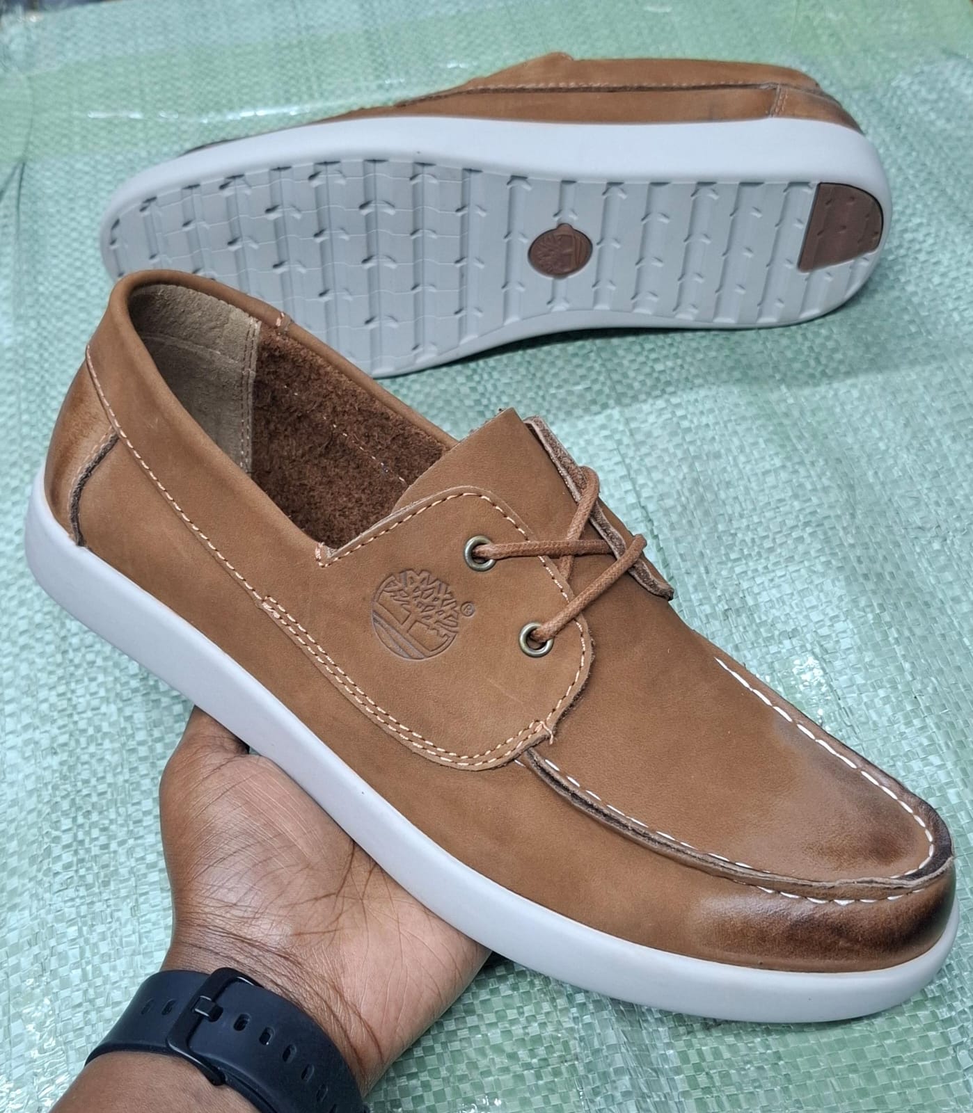 Men’s Casual Leather Moc-Toe Lace-Up Shoes