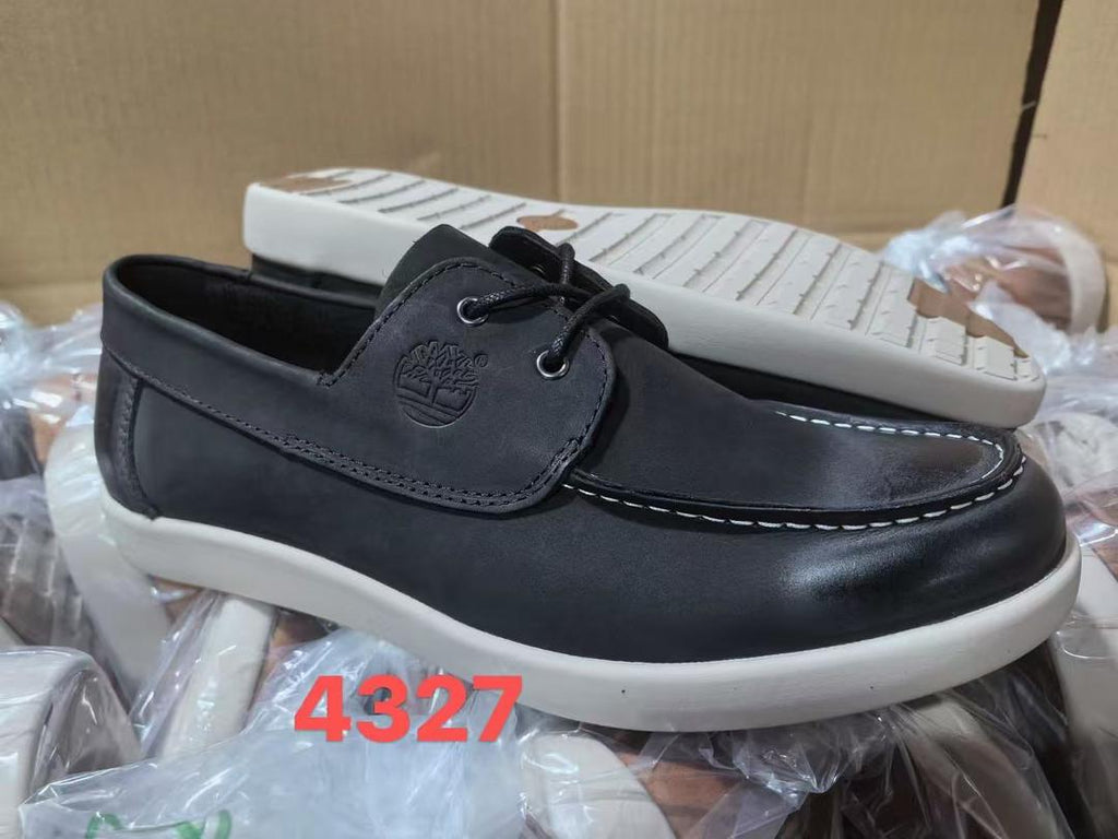 Men’s Casual Leather Moc-Toe Lace-Up Shoes