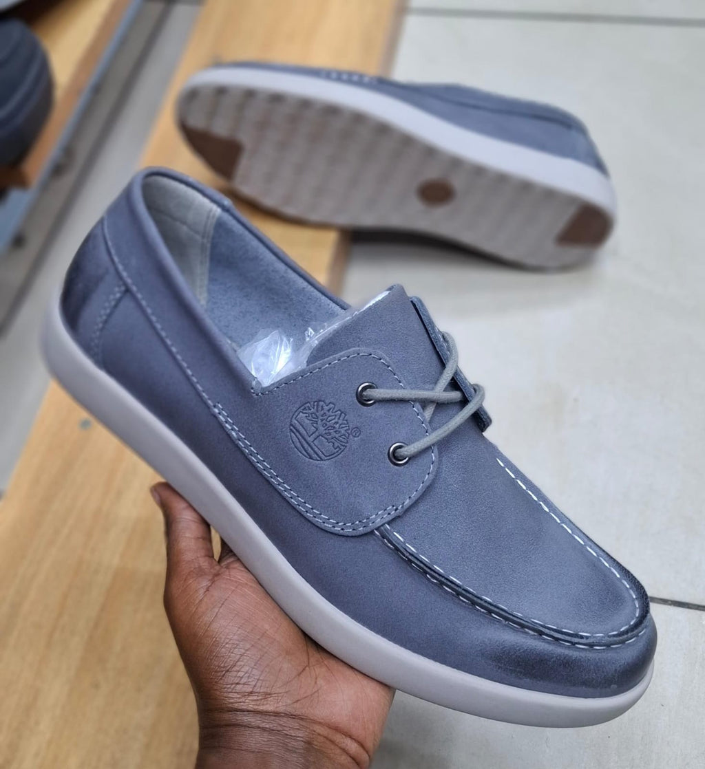 Men’s Casual Leather Moc-Toe Lace-Up Shoes