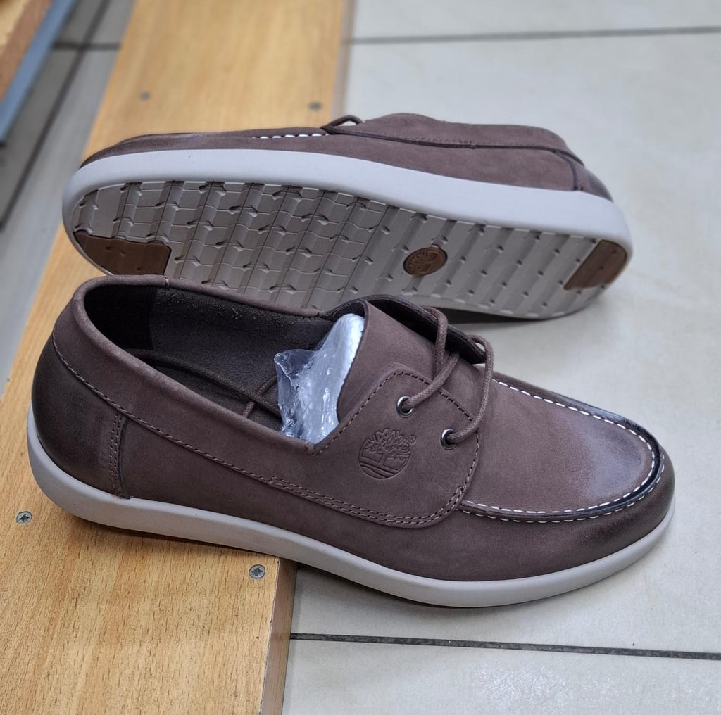 Men’s Casual Leather Moc-Toe Lace-Up Shoes