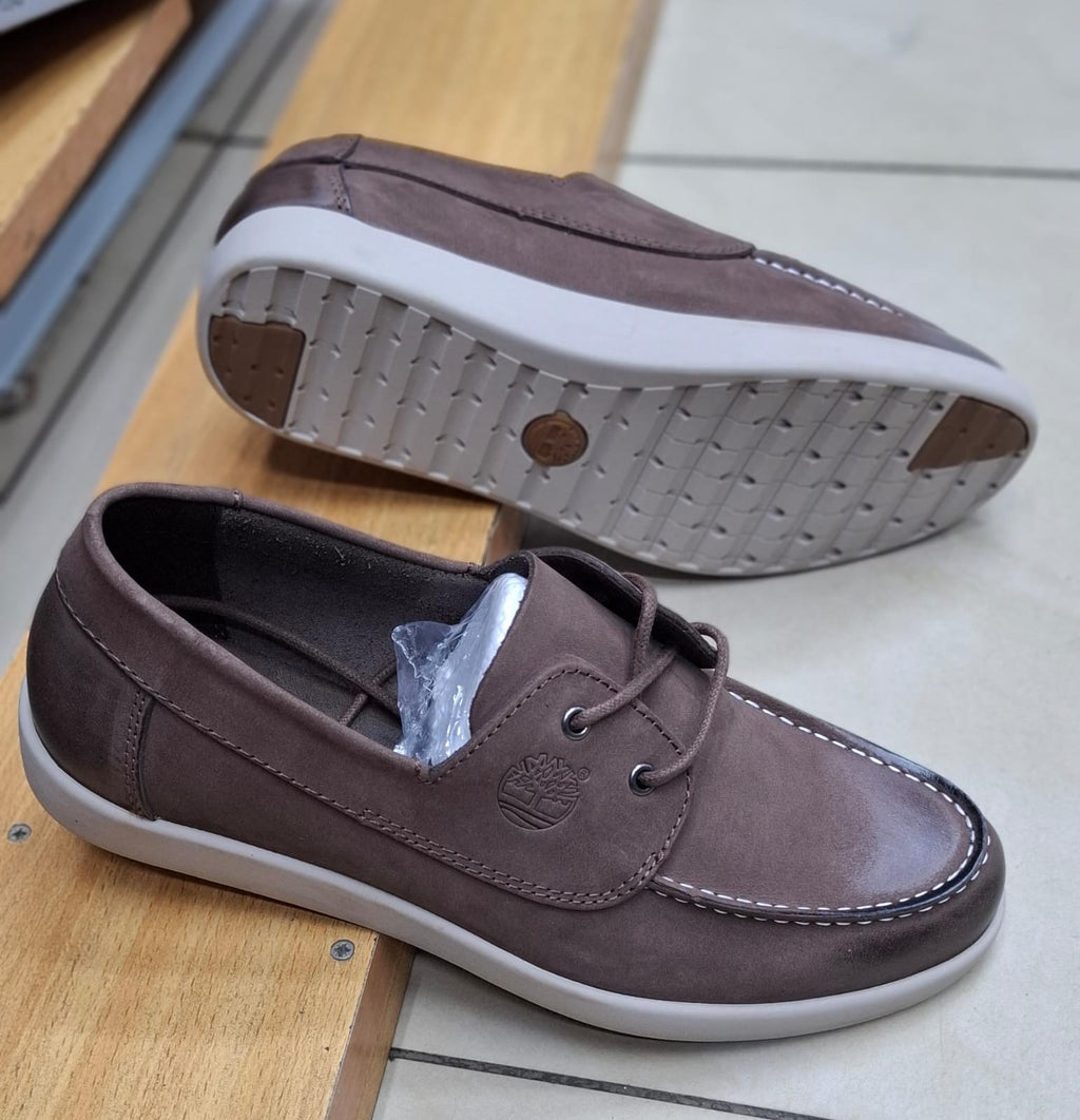 Men’s Casual Leather Moc-Toe Lace-Up Shoes