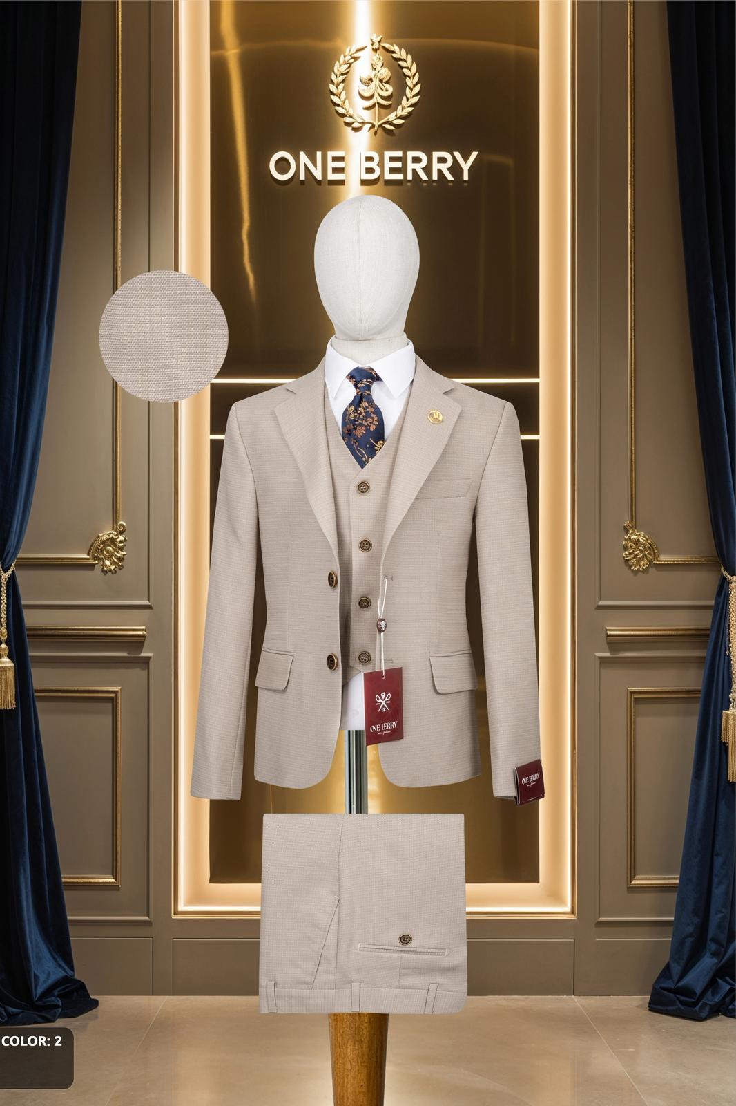 Men’s Premium 3-Piece Suit – Tailored Blazer, Waistcoat & Trousers Set