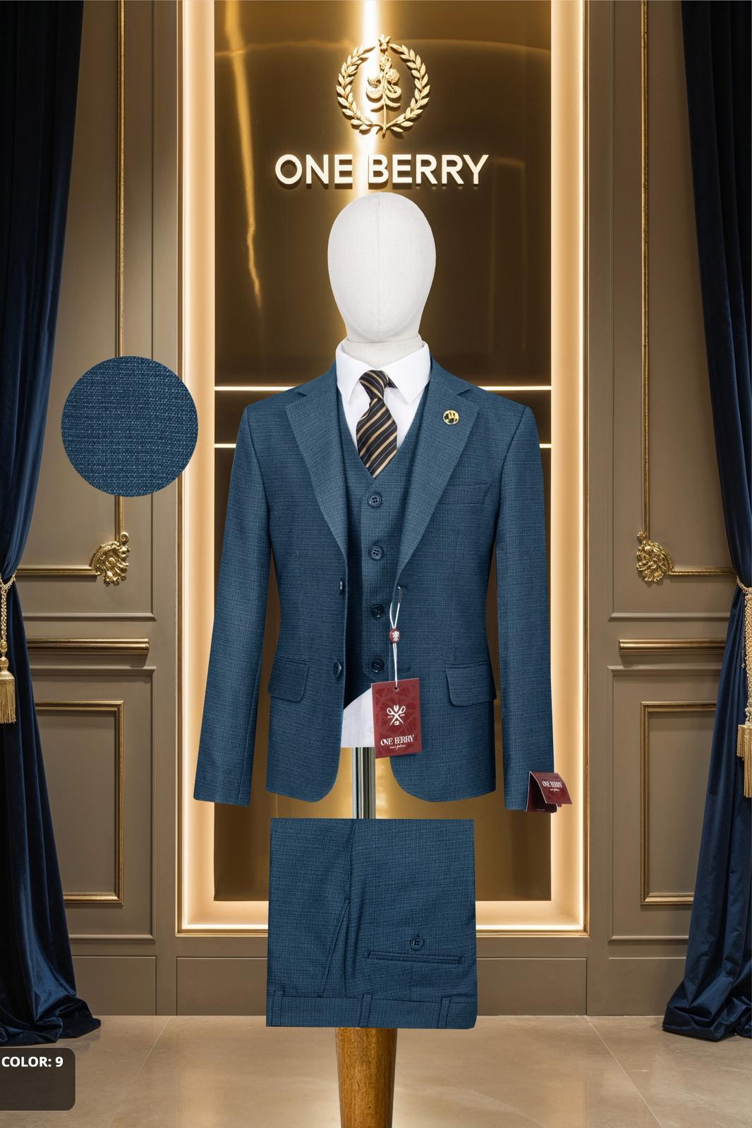 Men’s Premium 3-Piece Suit – Tailored Blazer, Waistcoat & Trousers Set