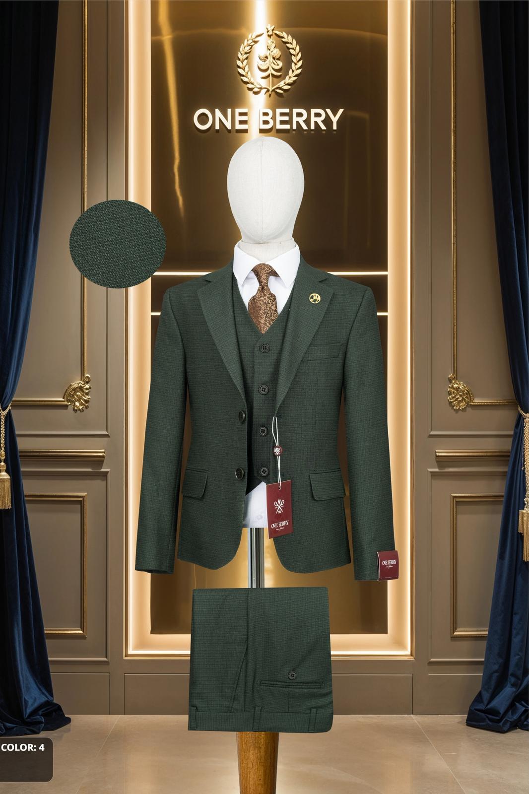 Men’s Premium 3-Piece Suit – Tailored Blazer, Waistcoat & Trousers Set