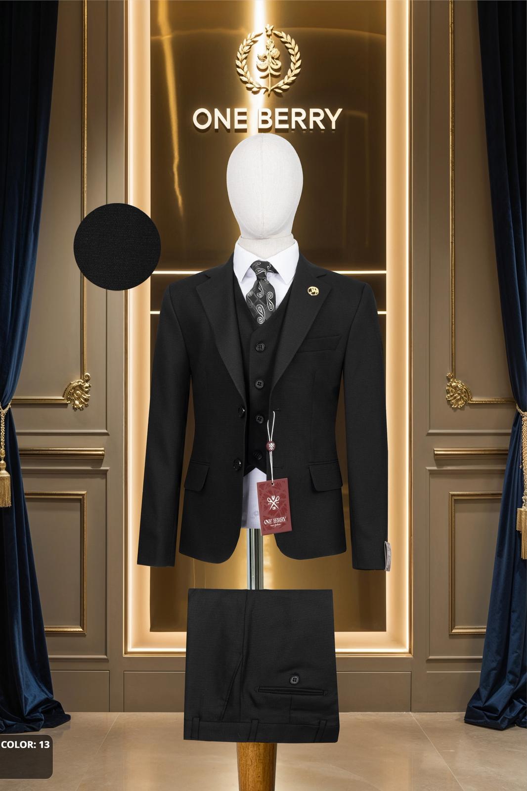 Men’s Premium 3-Piece Suit – Tailored Blazer, Waistcoat & Trousers Set