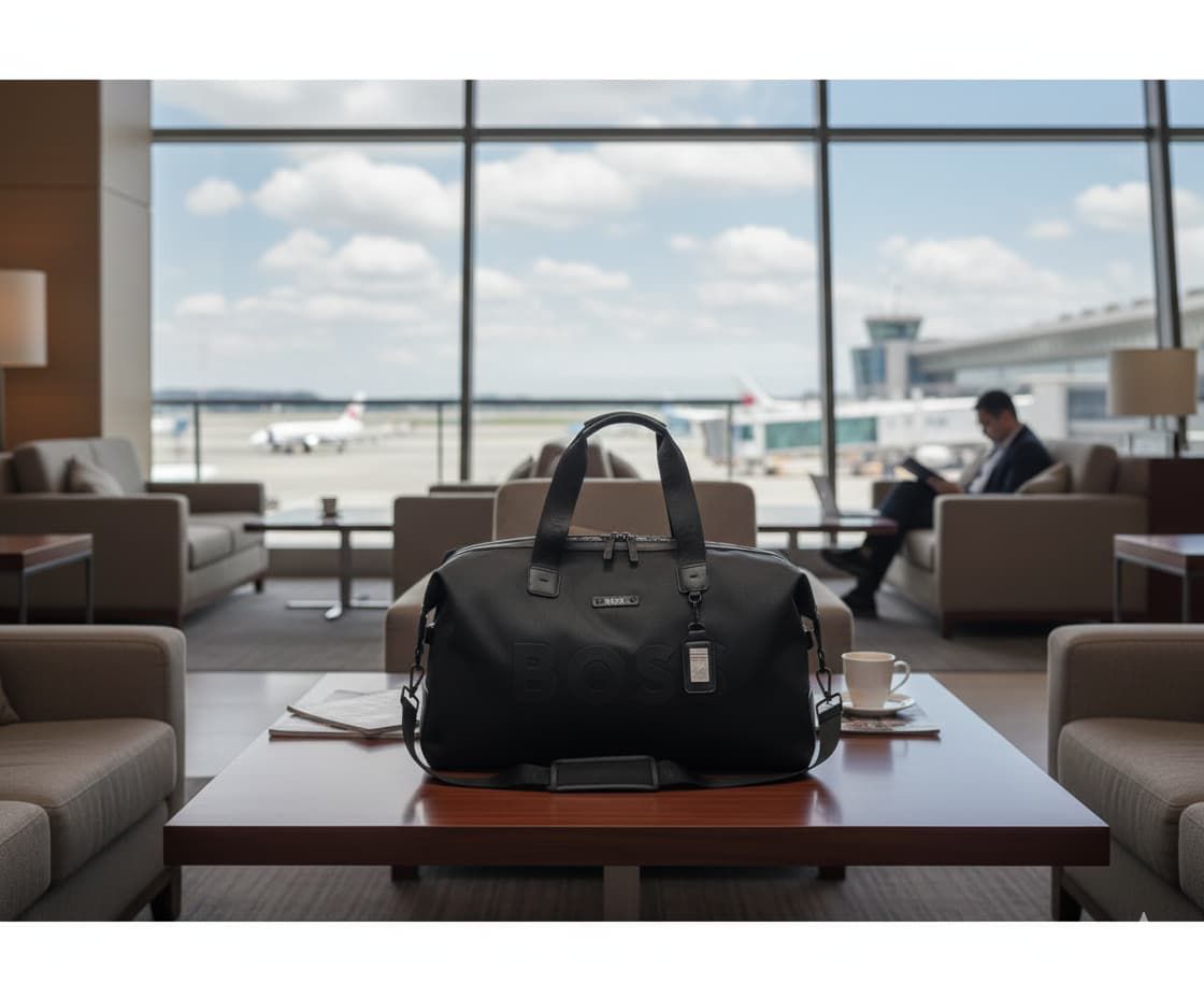 Luxury Black Travel Duffel Bag – Premium Large Capacity Weekender (Hugo Style)