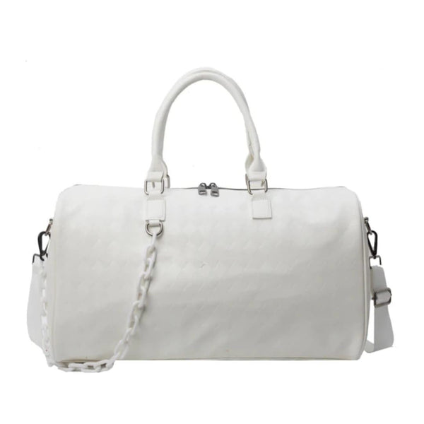 Luxury Woven-Texture Weekender Bag – Large Capacity Travel Duffel