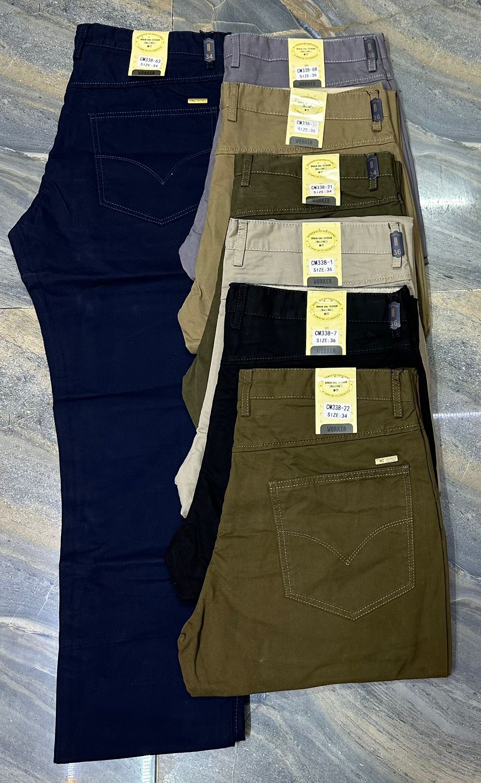 Worker Series Premium Slim-Fit Chinos – Multi-Color Men’s Stretch Trousers