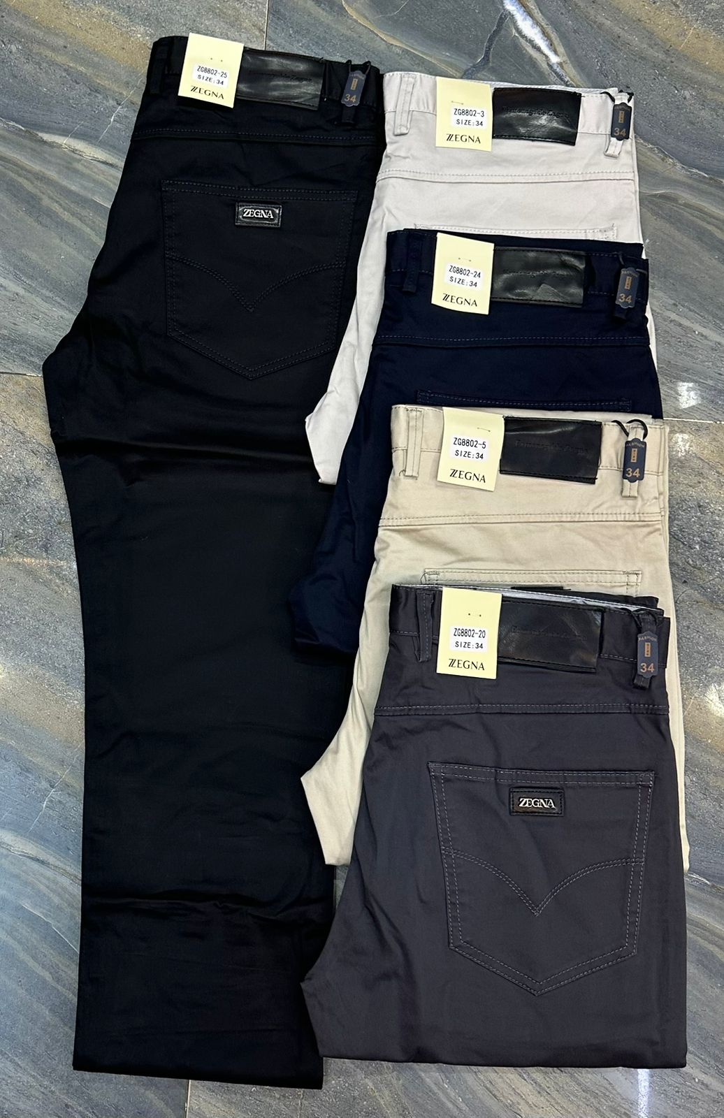 Zegna Premium Tailored Chinos – Multi-Color Men’s Luxury Cotton Trousers