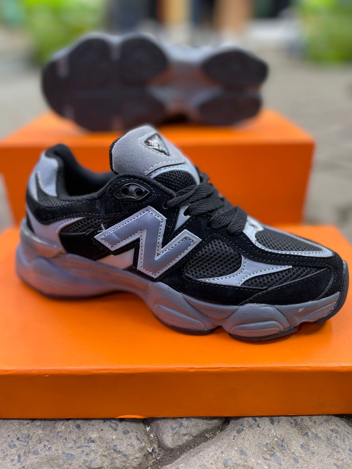 New Balance Style Sneakers – Grey Chunky Sole Casual Shoes