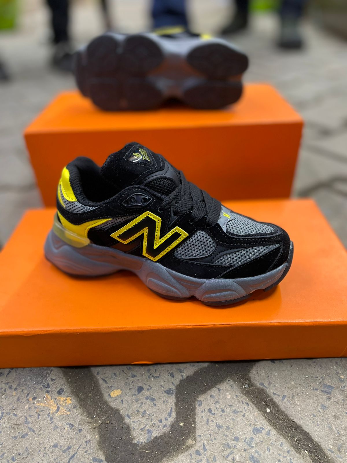 New Balance Style Sneakers – Grey Chunky Sole Casual Shoes