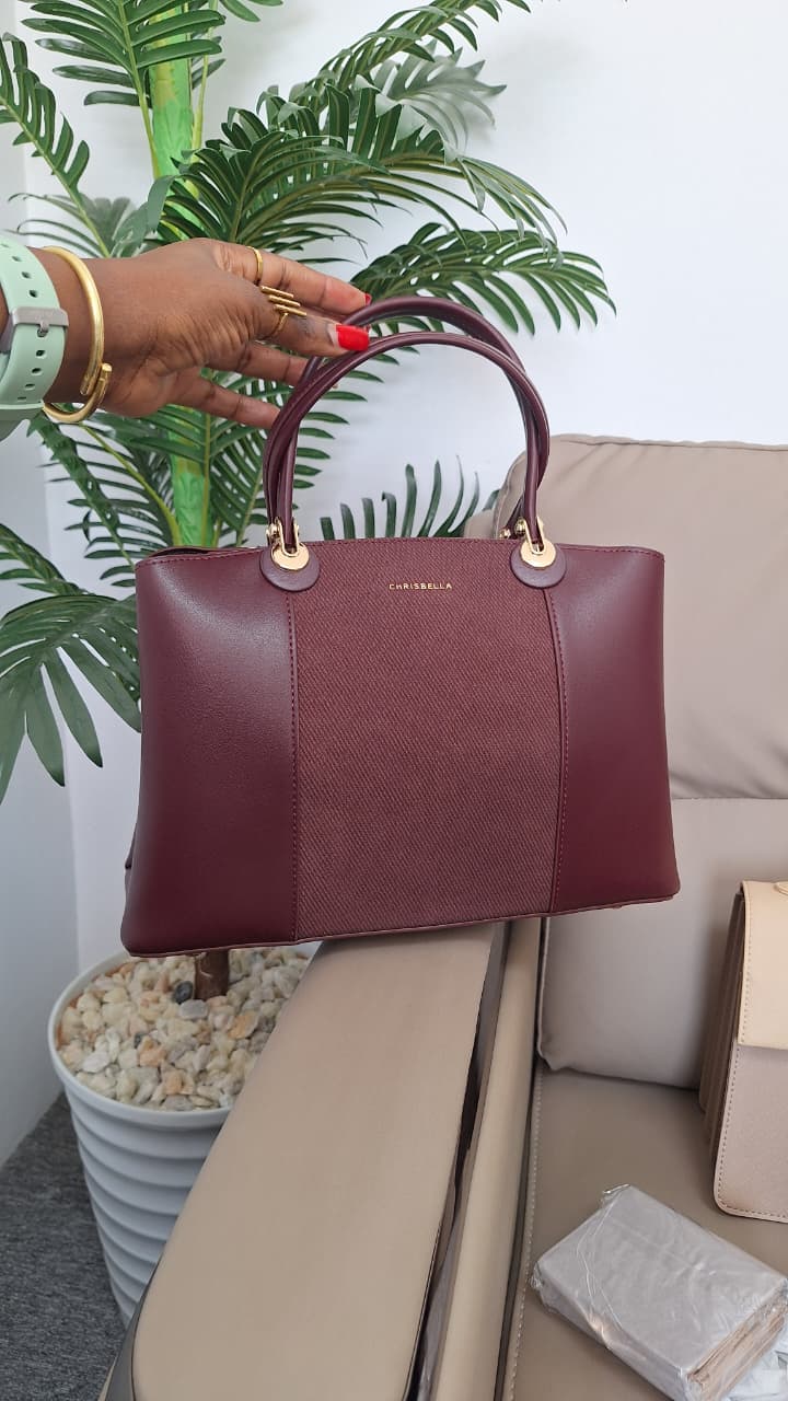 Structured Handbag with Top Handles | Elegant Everyday Tote Bag