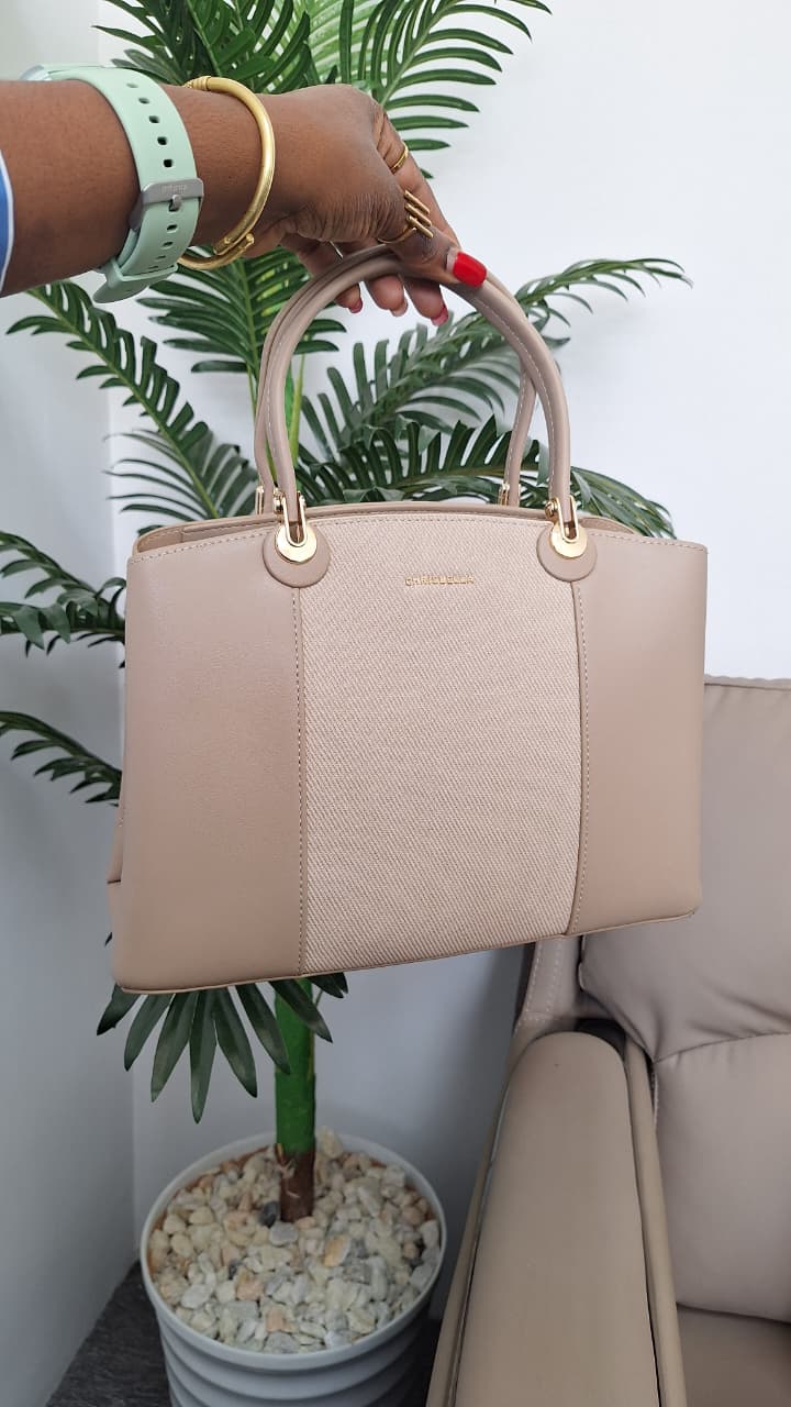 Structured Handbag with Top Handles | Elegant Everyday Tote Bag
