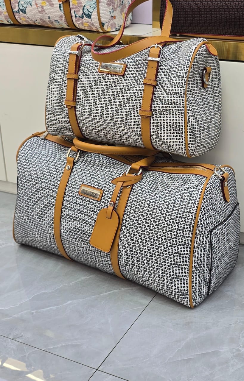 Luxury Structured Tote & Duffle Bag Set | Elegant Travel & Work Bag Collection