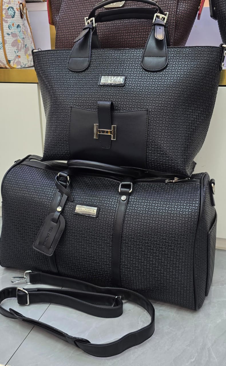 Luxury Structured Tote & Duffle Bag Set | Elegant Travel & Work Bag Collection