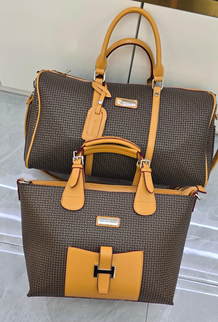 Luxury Structured Tote & Duffle Bag Set | Elegant Travel & Work Bag Collection