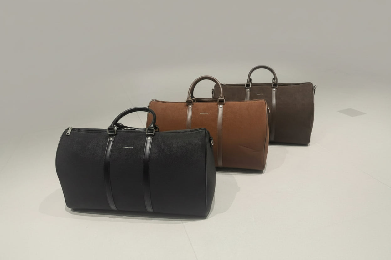 Classic Structured Travel Duffle Bag | Stylish Weekender & Work Carry-On Bag