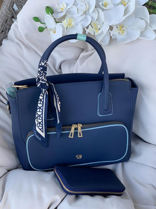 Luxury Structured Laptop Handbag with Wallet & Strap | 13-Inch Work & Travel Tote