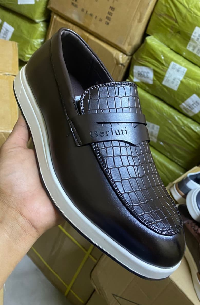 Men’s Black Slip-On Dress Sneakers | Luxury Comfort Casual Shoes