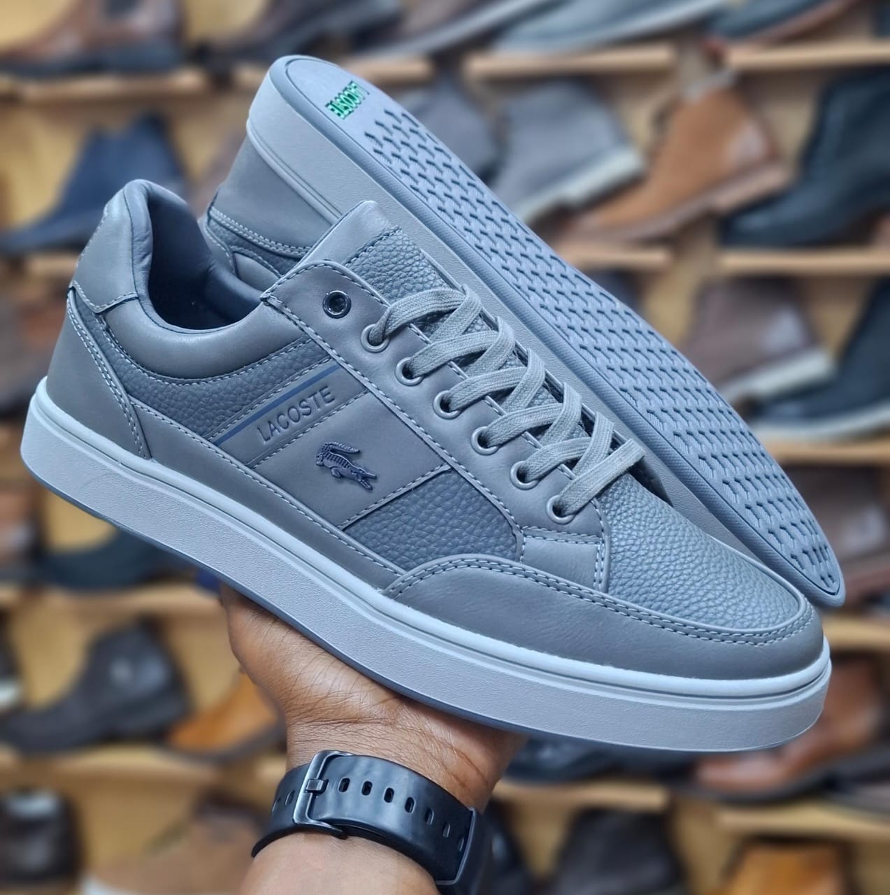 Men’s Premium Leather Low-Top Sneakers – Casual Designer Shoes