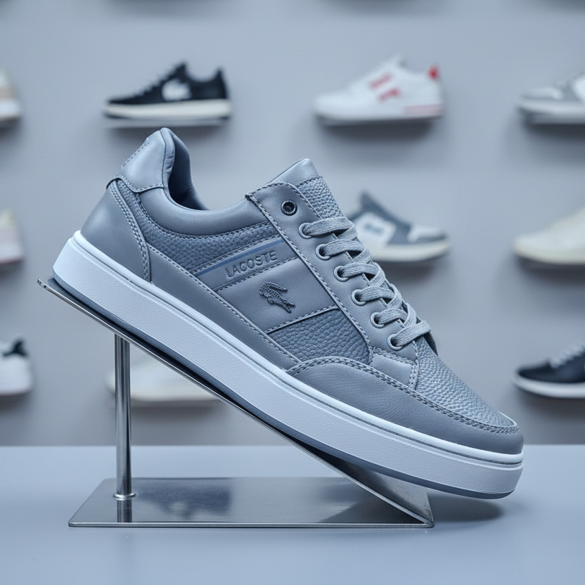 Men’s Premium Leather Low-Top Sneakers – Casual Designer Shoes