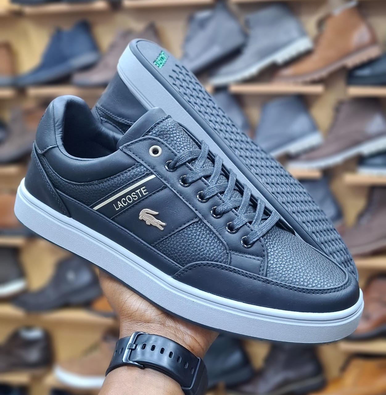 Men’s Premium Leather Low-Top Sneakers – Casual Designer Shoes