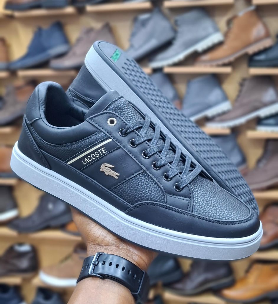 Men’s Premium Leather Low-Top Sneakers – Casual Designer Shoes