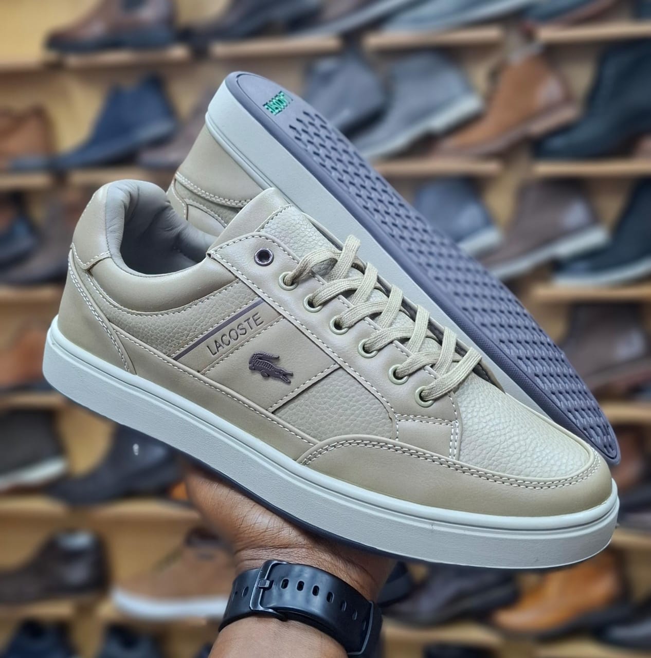 Men’s Premium Leather Low-Top Sneakers – Casual Designer Shoes