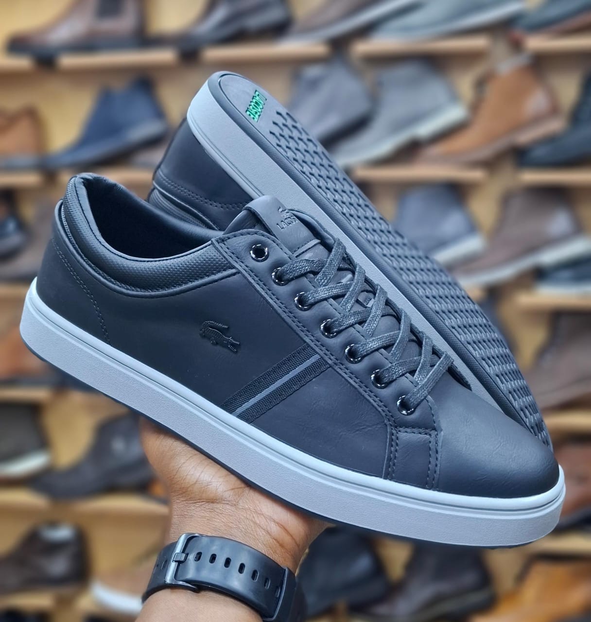 Lacoste Men’s Leather Low-Top Sneakers