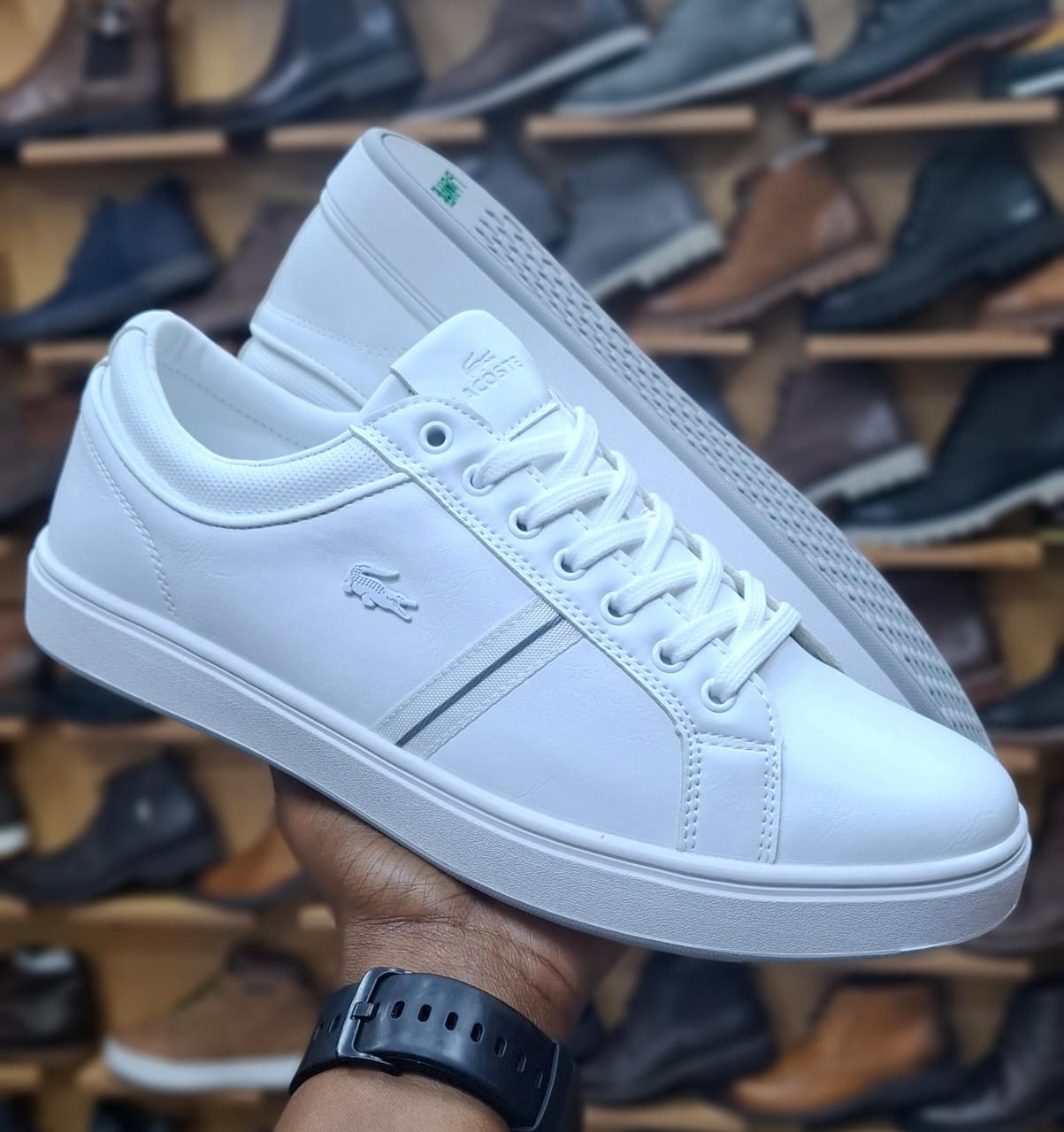 Lacoste Men’s Leather Low-Top Sneakers