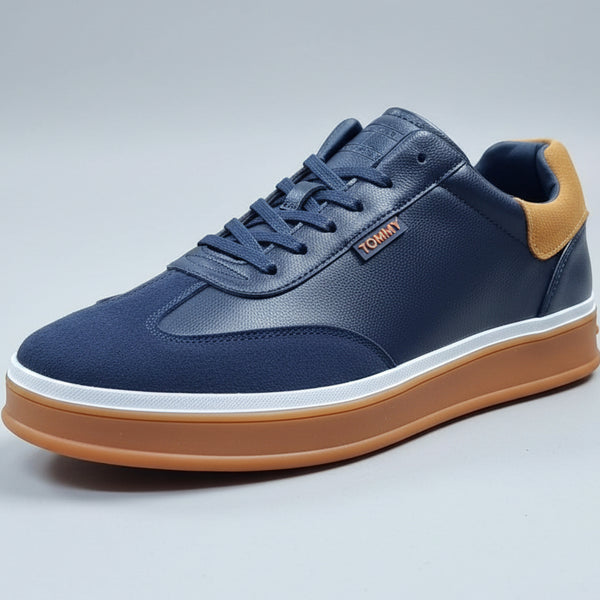 Tommy Men’s Leather Low-Top Sneakers with Gum Sole