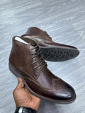 Men’s Premium Leather Ankle Boots – Classic Brogue & Chelsea Styles