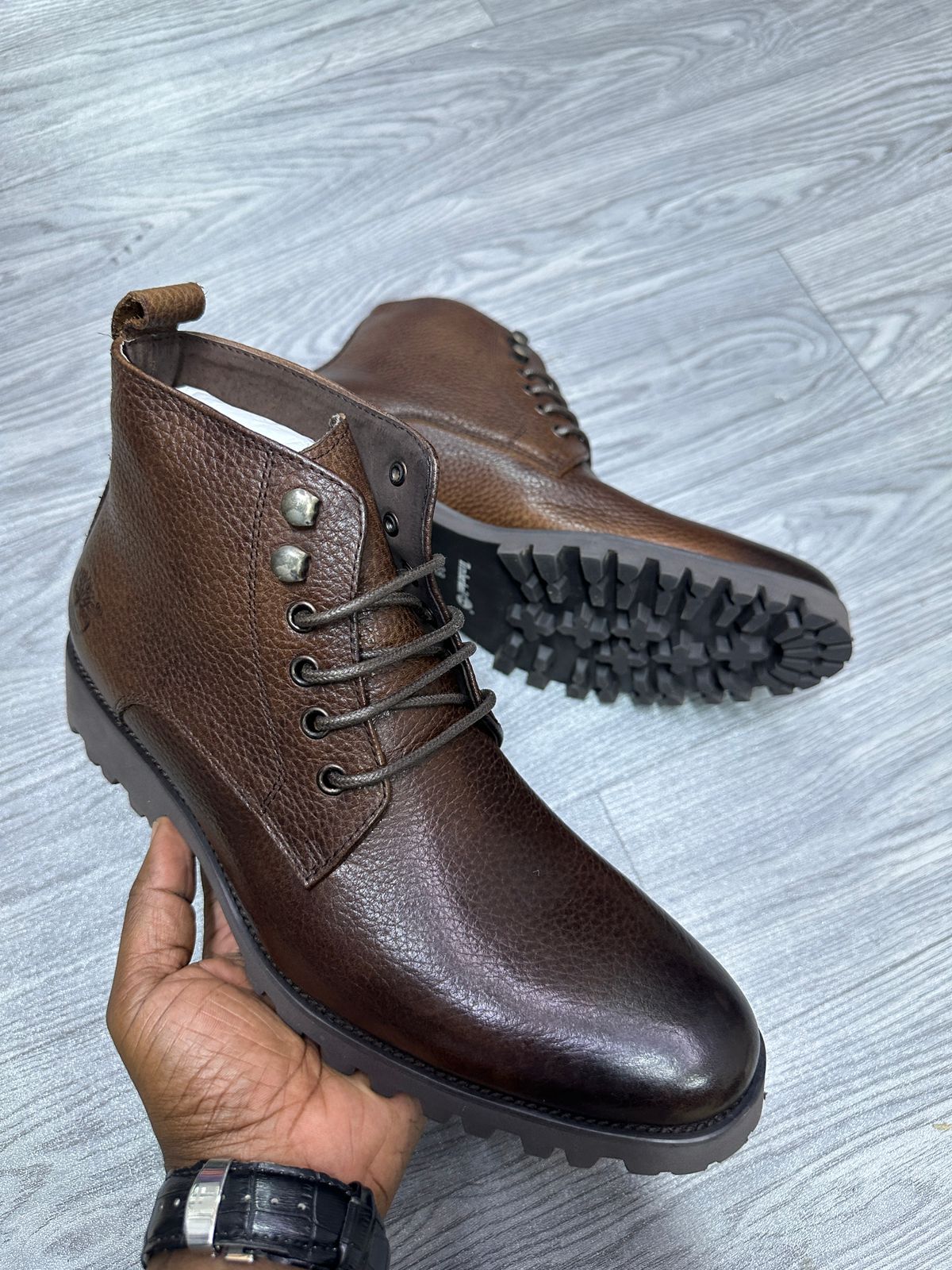 Men’s Premium Leather Ankle Boots – Classic Brogue & Chelsea Styles