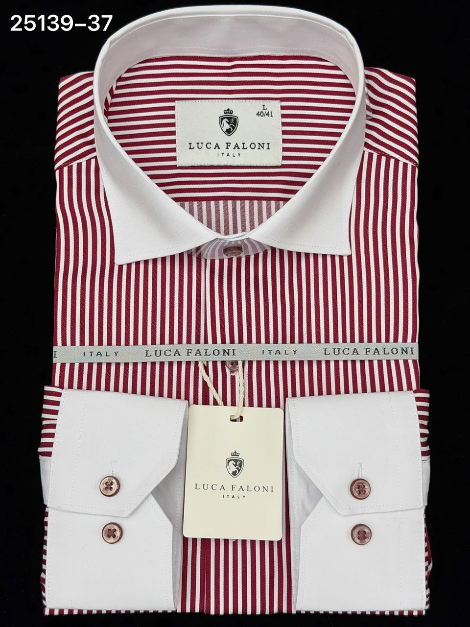 Luca Faloni Italian Cotton Dress Shirt – Classic Stripe Collection