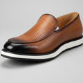 Textured Comfort Loafers with Cushioned Sole